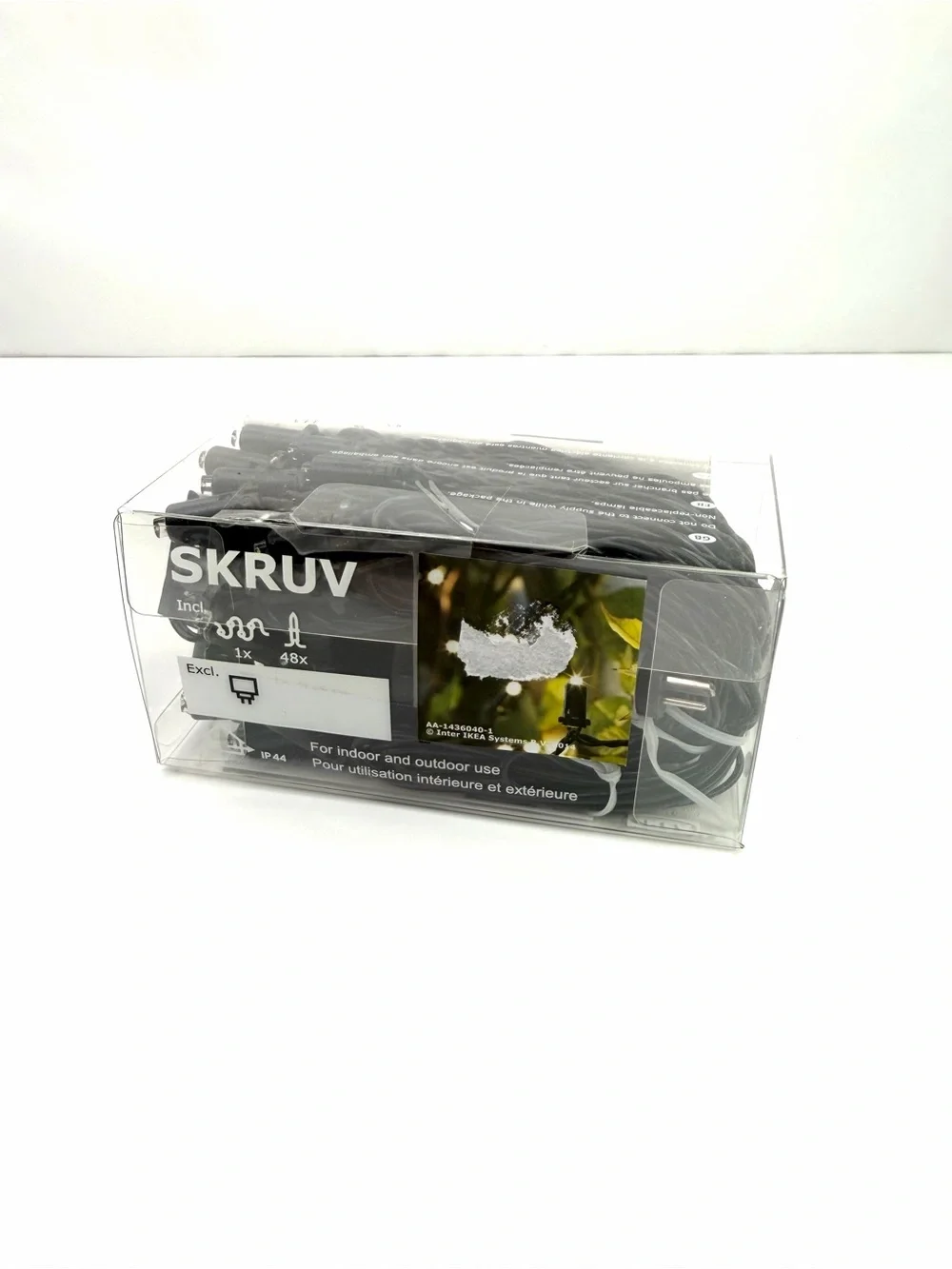 IKEA Black SKRUV LED 48 Bulb String Lights